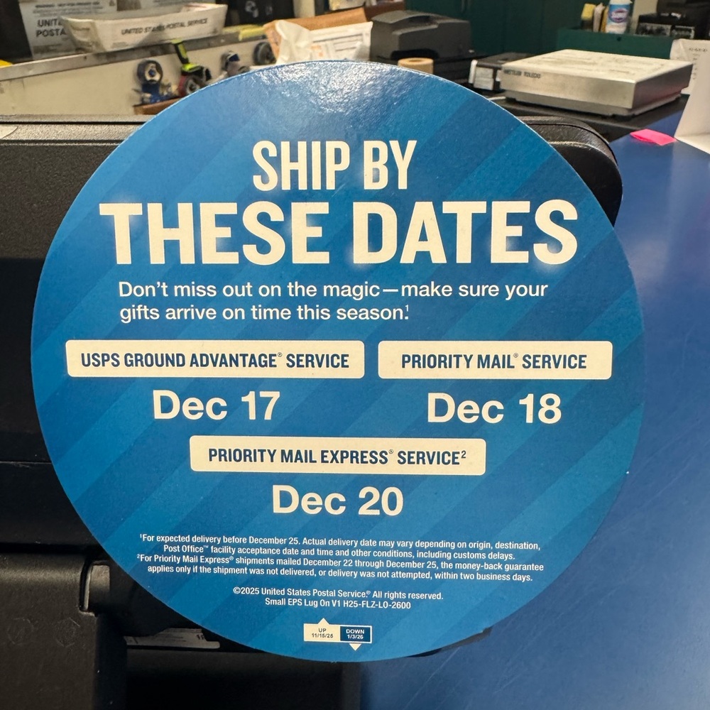 📬 HEY SANTA! Last day to ship ground is Dec 17th
